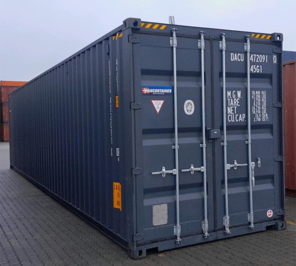 40 fods high cube container